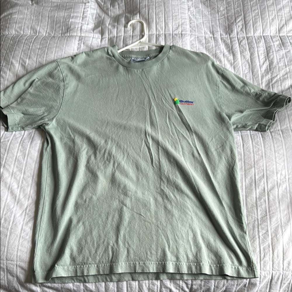 Butter Green Short Sleeve Tee Classic Crew Neck